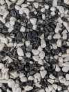 Микс черный и белый мрамор, фракция 10-20мм, миниатюра — 0