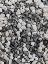 Микс черный и белый мрамор, фракция 10-20мм, миниатюра — 1