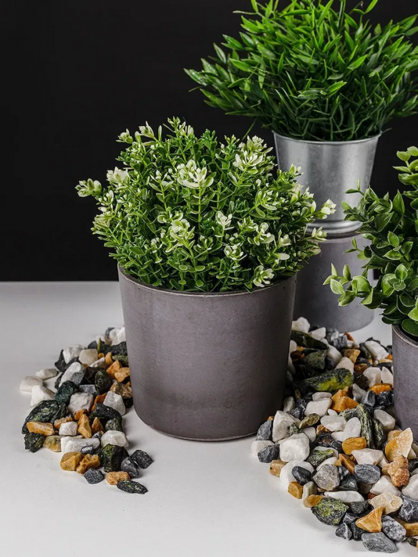 Микс черный и белый мрамор, кварцит, змеевик, фракция 10-22мм — 3