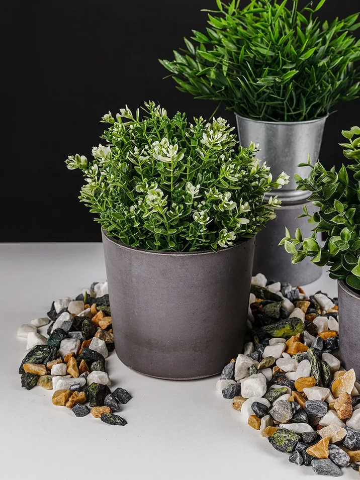 Микс черный и белый мрамор, кварцит, змеевик, фракция 10-22мм — 3