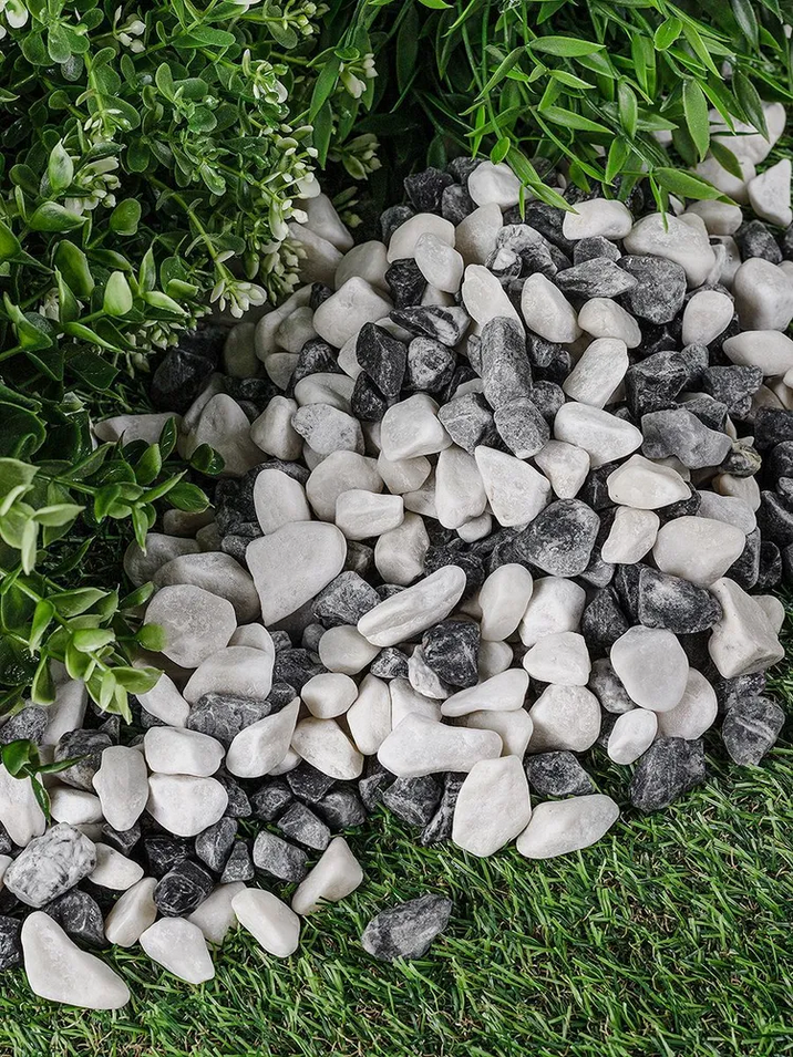 Микс черный и белый мрамор, фракция 10-20мм — 4