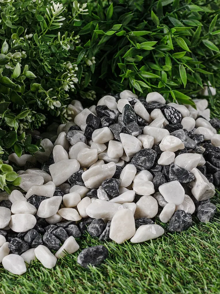 Микс черный и белый мрамор, фракция 10-20мм — 5