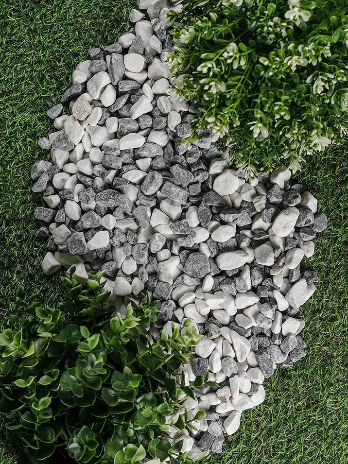 Микс черный и белый мрамор, фракция 10-20мм — 6